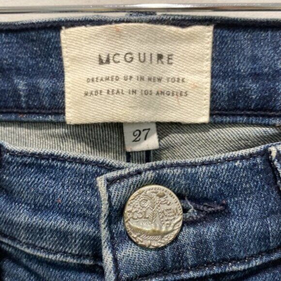 Mcguire Newton Bow Skinny Jeans Anthropologie size 27 - Picture 12 of 16